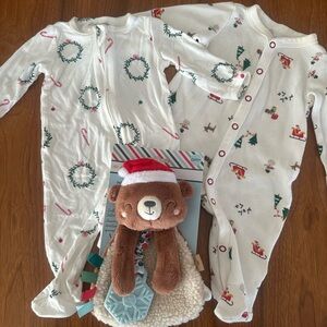 Festive Baby Sleepers with Holiday Patterns
